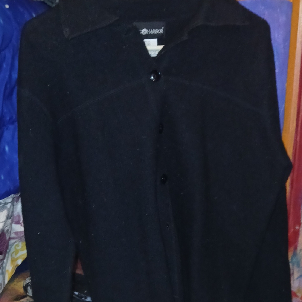 Woolrich Midnight Black Button-Up  Wool, Warm , Sweater